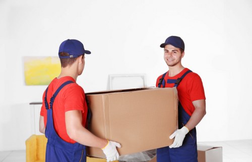 Moving van with recyclable items prepared for sorting in Haringey