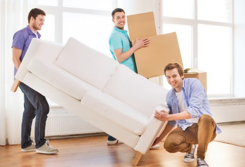 Staff training and safe lifting practices during a house move