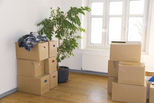 Careful loading of household items into a van for transport