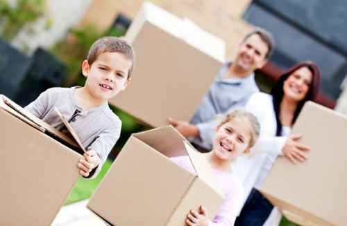 Professional removals van service helping with a flat move in Haringey