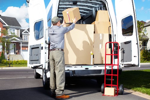Local moving vehicle loading commercial items in North London