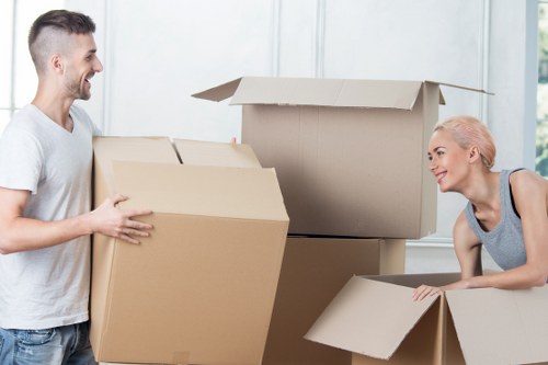 Careful loading and unloading during a home relocation