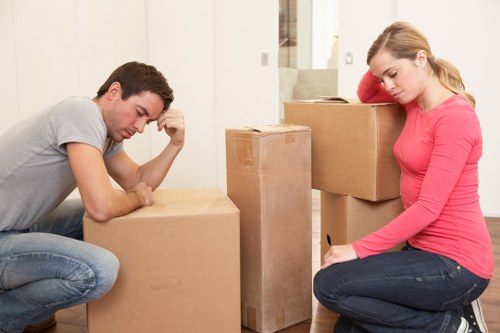 Moving van outside a North London home with furniture being loaded