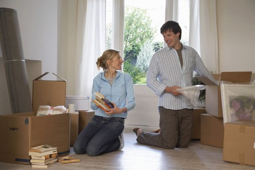 Professional movers handling packing and fragile items