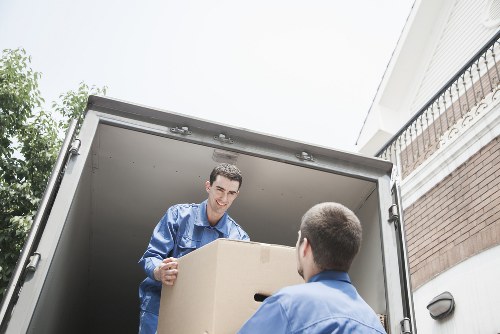 Removal team planning access and loading in a Haringey street