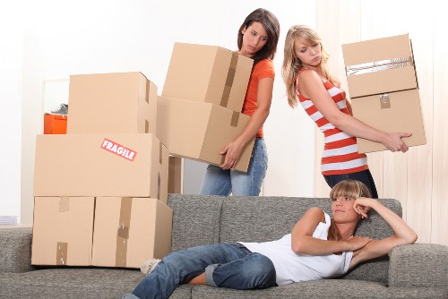 Packing and wrapping furniture for a Haringey house move